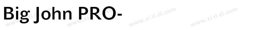 Big John PRO字体转换